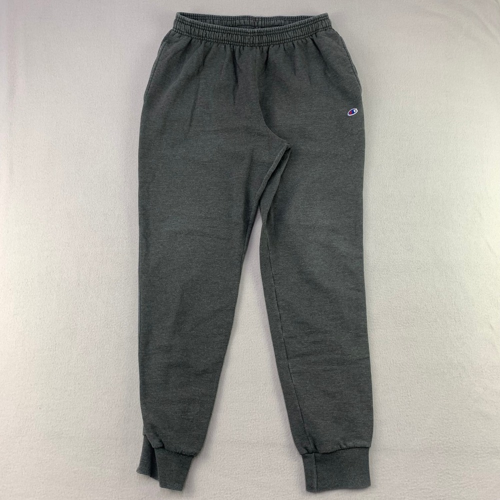 Champion Sweatpants Mens L Gray Jogger Fleece Logo Gym Athletic